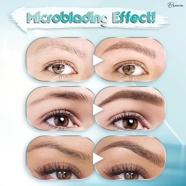 💄 KÖP 1 FÅ 1 GRATIS! ✨ 3D Vattenfast Microblading Ögonbrynspenna – 4-Piggar, Naturlig Look & Långvarig Hållbarhet 👁️