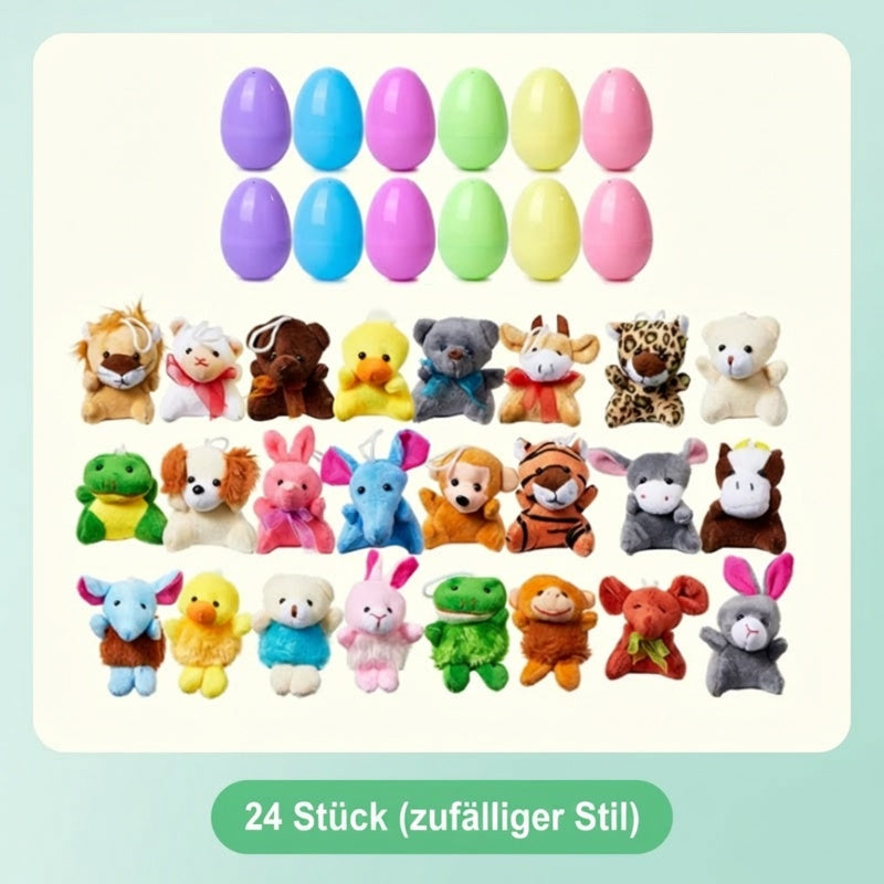 🐰 50% RABATT! 🥚 Vorgefüllte Ostereier mit Plüschtieren – Weiches Plüschtier innen, Buntes Design & Perfekt für die Ostereiersuche 🐣
