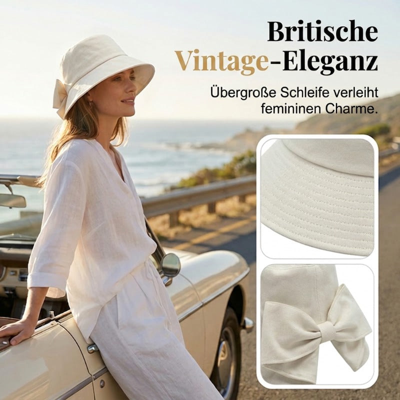 👒 Damen-Sonnenhut mit breiter Krempe und Schleife – faltbarer UV-Schutzhut, ideal für Strand und Urlaub 🎀