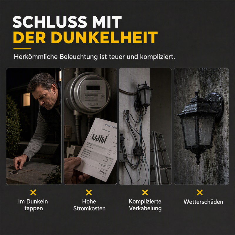 💥50 % RABATT💥BRINGEN SIE IHREN AUSSENBEREICH SOFORT IN LICHTER GLANZ – MIT BEWEGUNGSSENSOR-SOLARLEUCHTEN