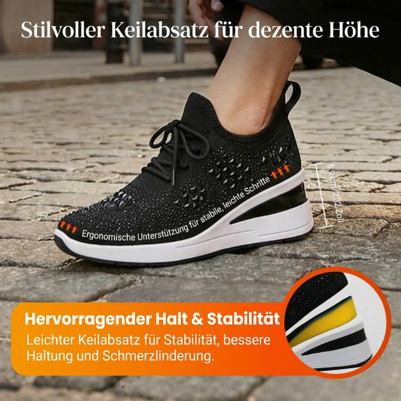 📢📢50% RABATT! ⏰ Atmungsaktive Sneaker aus Mesh mit Strassverzierung – Funkelndes Design, Leichte Belüftung & Rutschfeste Gummisohle ✨👟