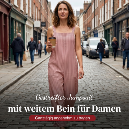 👗✨Sommer-Sonderangebot 50% RABATT!🌸 Lässiger gestreifter Overall mit schmalen Trägern – perfekt für Sommer & Urlaub