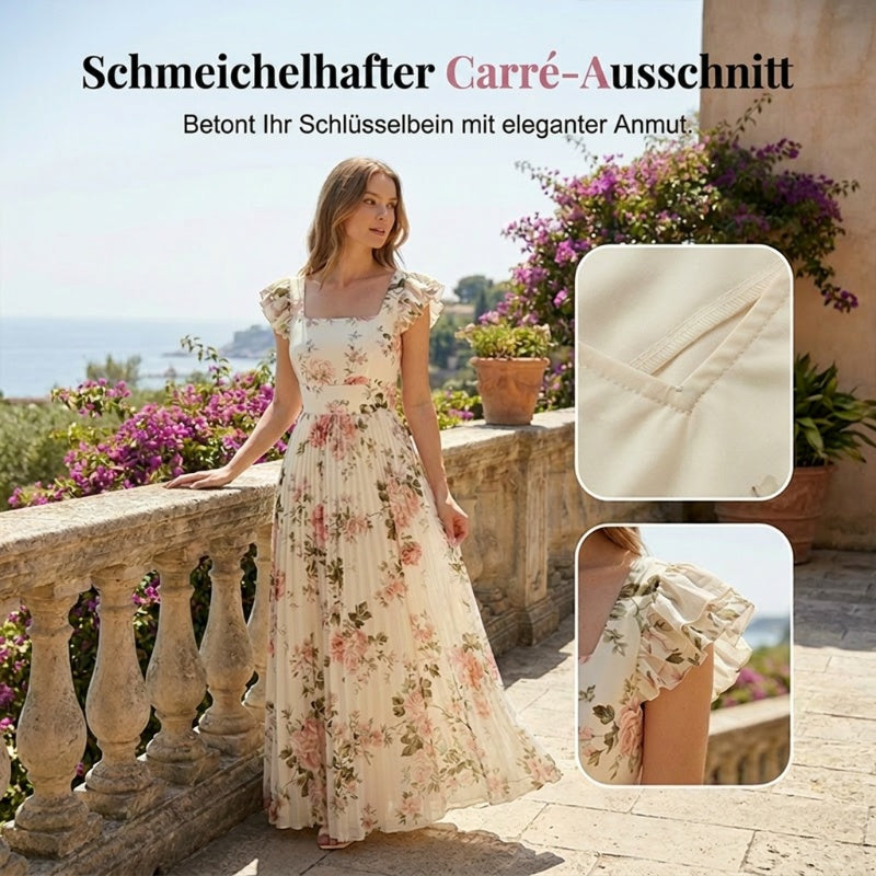 👗🌺 ELEGANTES BLUMENPRINT-MAXI-KLEID MIT PLISSEEFALTEN – 50% RABATT! Romantisch, schmeichelhaft & perfekt für Frühling, Sommer & festliche Anlässe 💫