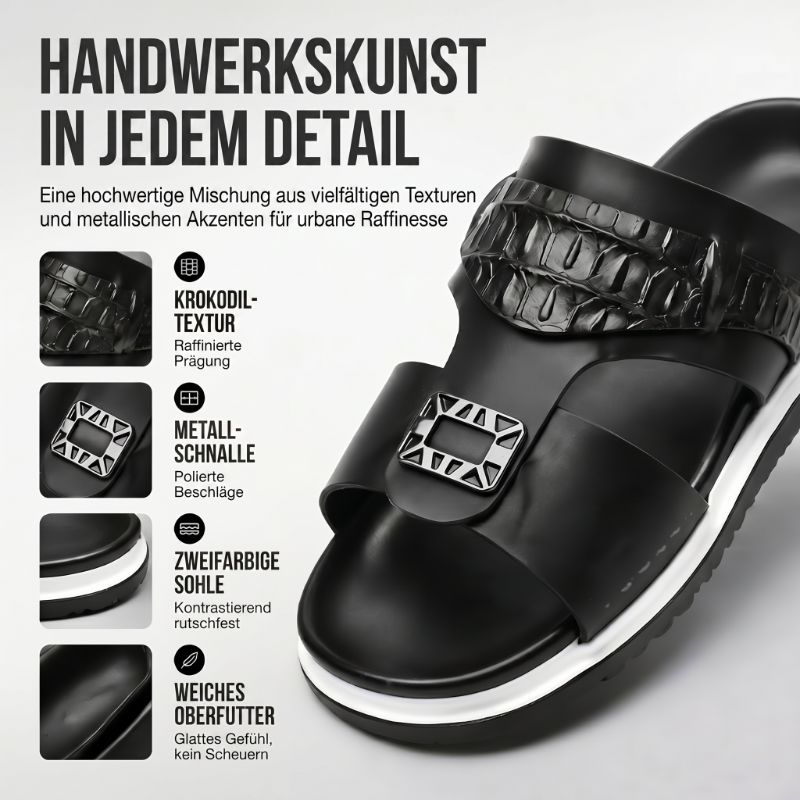 👞💨 50% RABATT! Atmungsaktive Schlupfsandalen für Herren – Weiches Kunstleder, vielseitig kombinierbar für warme Tage ☀️