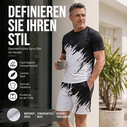 👕 50% RABATT! ☀️ 2-teiliges Sommer-Set für Herren – Mit dynamischem Print, atmungsaktiv & bequem – Perfekt für Alltag, Sport oder Freizeit – lässiger und leichter 2-in-1 Look 🩳✨