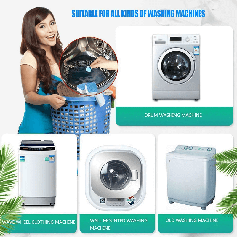 🧼 50% RABATT! 🌀 Waschmaschinen-Reinigungstabletten – Trommelpflege & Frische ✨