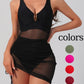 ⏰ 50 % RABATT – Nur für kurze Zeit ✨Eleganter Damen Badeanzug 🩱 Transparente Mesh-Details & Asymmetrischer Saum