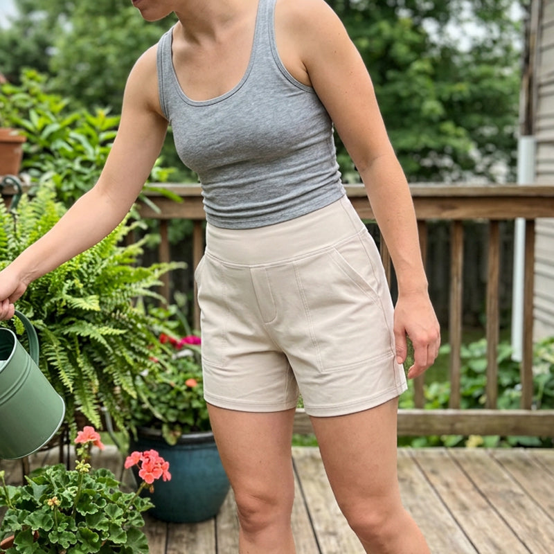 💃 50 % RABATT ✨ Damen-Shorts mit hoher Taille – formende Wirkung & 4-Wege-Stretch – butterweich ☁️