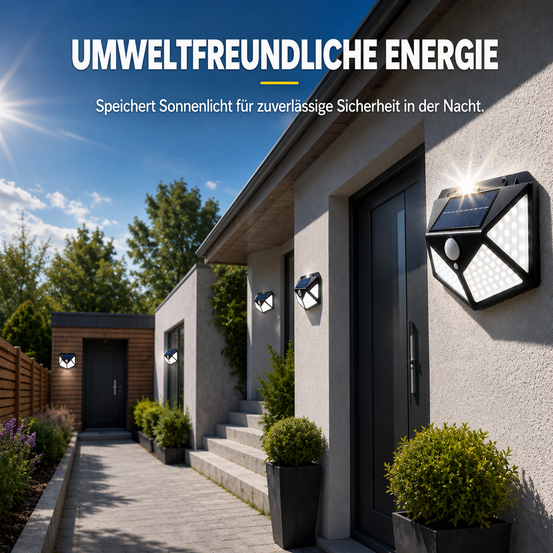 💥50 % RABATT💥BRINGEN SIE IHREN AUSSENBEREICH SOFORT IN LICHTER GLANZ – MIT BEWEGUNGSSENSOR-SOLARLEUCHTEN