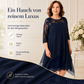 💕Damen elegantes Kleid mit Spitzenüberzug und asymmetrischem Saum