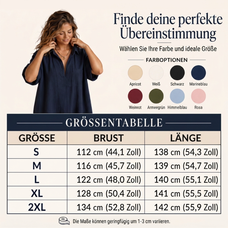 👗 50% RABATT!✨ Zeitloses Kleid in gedeckten Farben – klare Linienführung, weich fallender Stoff, passt zu jedem Anlass – von morgens bis abends
