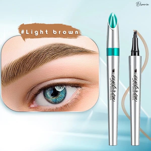 💄 KÖP 1 FÅ 1 GRATIS! ✨ 3D Vattenfast Microblading Ögonbrynspenna – 4-Piggar, Naturlig Look & Långvarig Hållbarhet 👁️