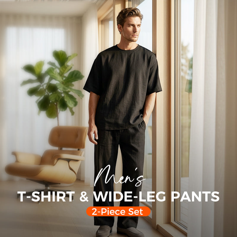 Herren 2-teiliges Set – T-Shirt & weite Hose 👕👖 stylisch, bequem & modern ✨