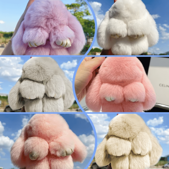 🏆🐰 Handgefertigte Pompon-Hasen-Anhänger – jedes Stück ein Unikat, kuschelig weich & detailverliebt 🎀🎁 Perfekt als persönliches Geschenk oder frühlingshafte Deko