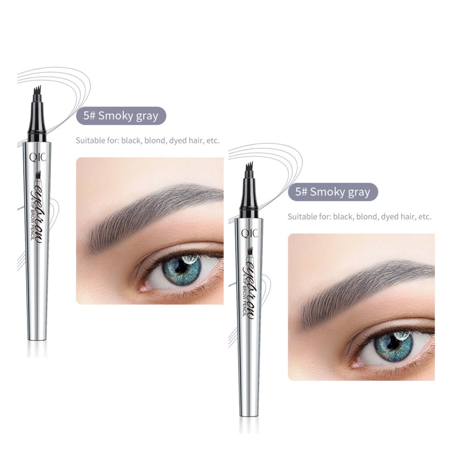 💄 KÖP 1 FÅ 1 GRATIS! ✨ 3D Vattenfast Microblading Ögonbrynspenna – 4-Piggar, Naturlig Look & Långvarig Hållbarhet 👁️