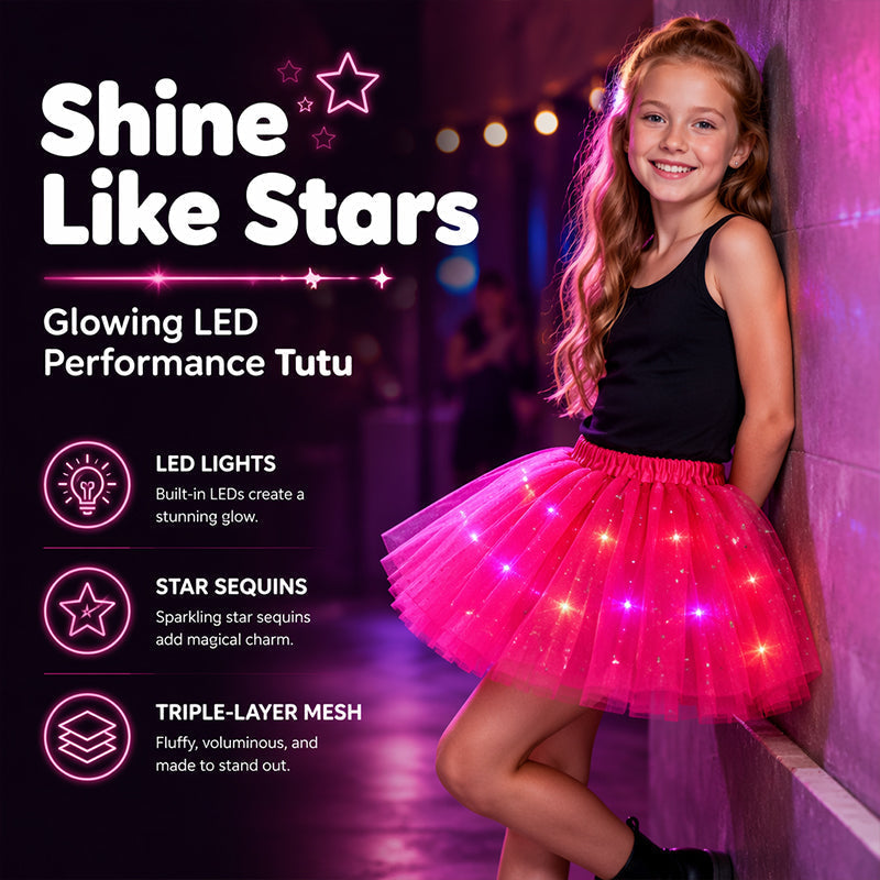 💕 50% RABATT! ✨ Magischer LED-Tutu-Rock – Leuchtend, leicht & verspiel – Ideal für Partys, Festivals & besondere Anlässe 🌸