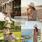 👒 Damen-Sonnenhut mit breiter Krempe und Schleife – faltbarer UV-Schutzhut, ideal für Strand und Urlaub 🎀