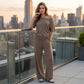 💃 2-teiliges Set – Schulterfreies Oberteil und Hose für Damen 🌟