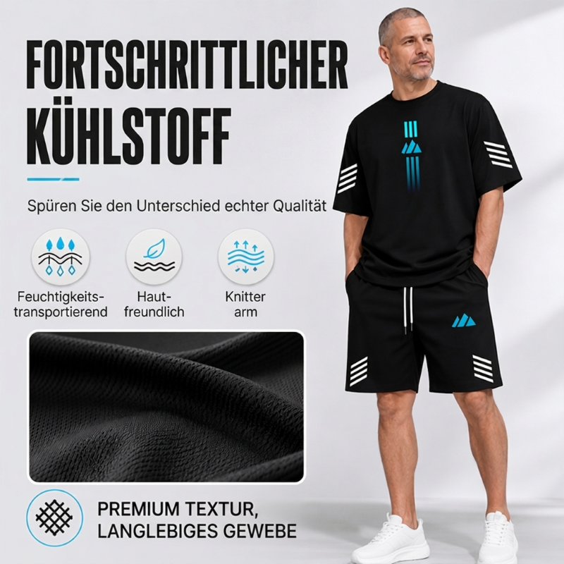 ☀️ Herren Sommer T-Shirt & Shorts Zweiteiler Set – Jetzt im Sommerausverkauf! 🔥