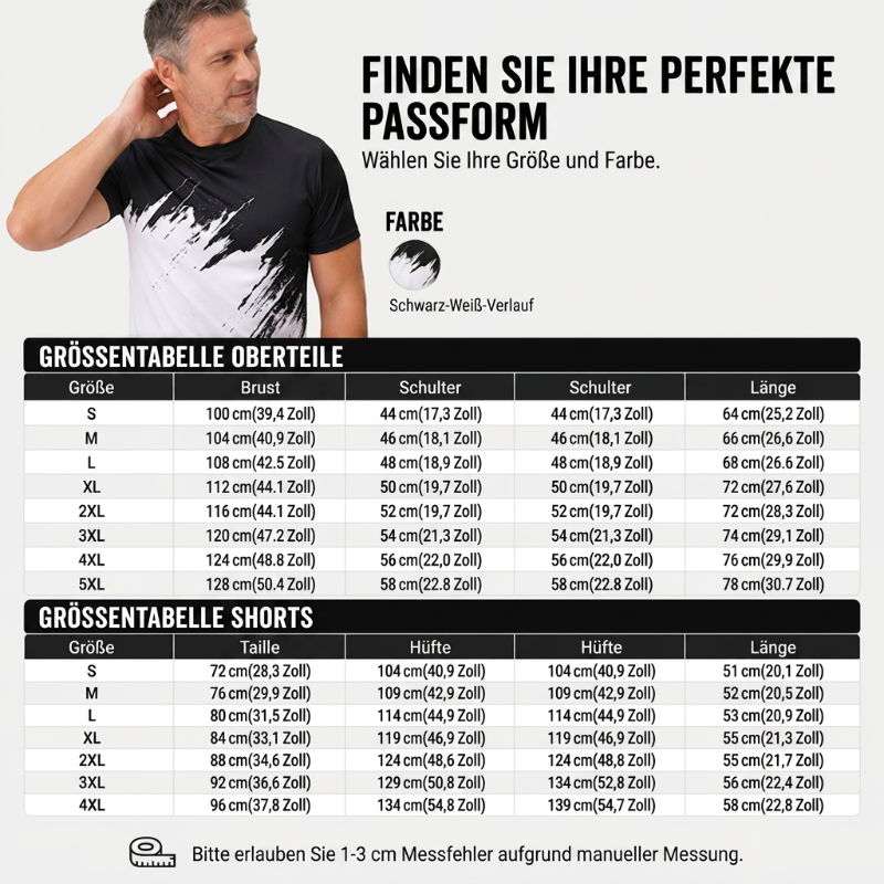 👕 50% RABATT! ☀️ 2-teiliges Sommer-Set für Herren – Mit dynamischem Print, atmungsaktiv & bequem – Perfekt für Alltag, Sport oder Freizeit – lässiger und leichter 2-in-1 Look 🩳✨