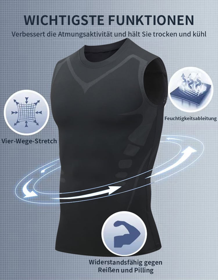 👚 ✨50% RABATT!✨ 2026 Men's Ionic Ice Shaping Vest – Komfortabel, Straffend & Atmungsaktiv! ✨