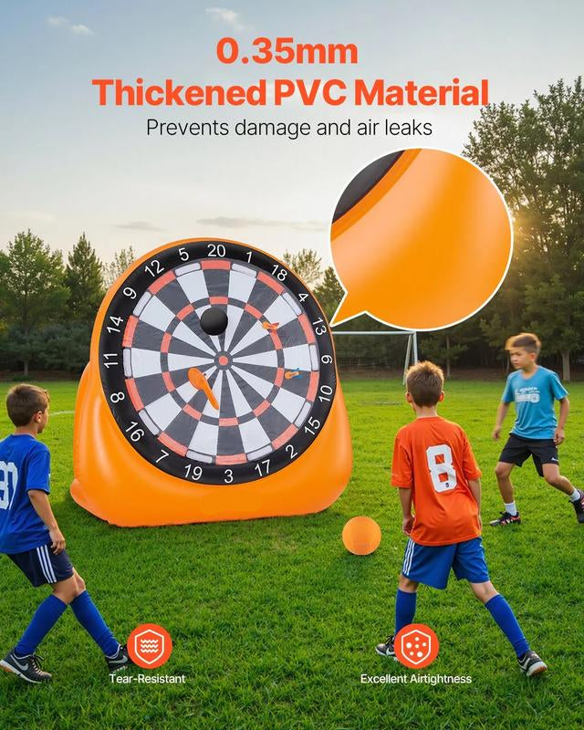 💥 HEUTE: 50% RABATT + GRATIS VERSAND!🎯Riesige Fußball-Dartscheibe (aufblasbar) – Familienspaß in 3 Min. ⚽