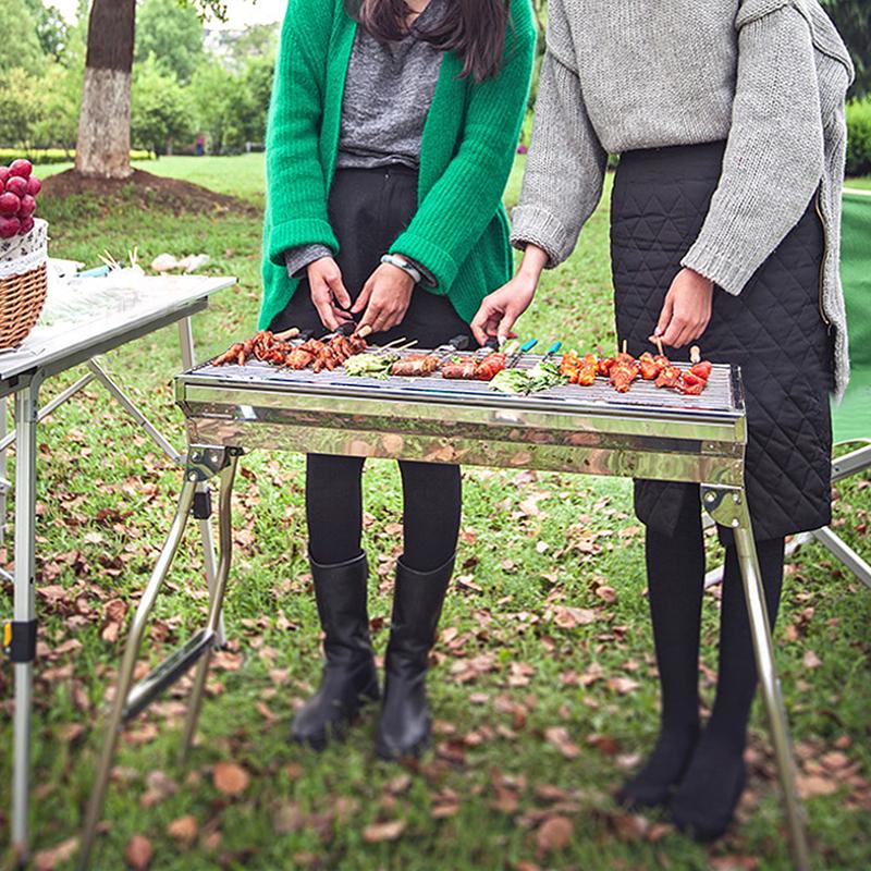 🔥 50% RABATT! 🍖 Klappbarer Outdoor-Grill aus Edelstahl – Kompakt, Strapazierfähig & Perfekt Für Camping, Garten & BBQ-Partys 🏕️