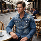 🔥Herren-Freizeit-Denimjacke im Used-Look mit Vintage-Wäsche