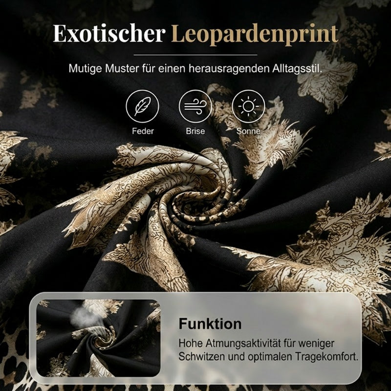 🍁Letzter Tag: 50% Rabatt✨Damen-Set mit Print: Top mit V-Ausschnitt & lange Hose