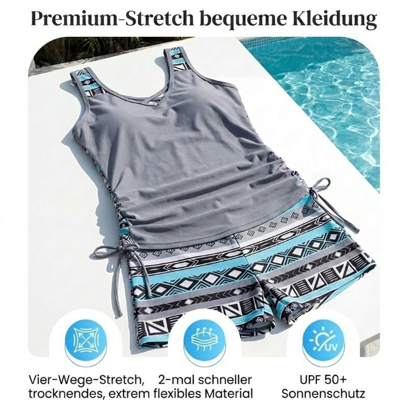 👙Zweiteiliger Bikini – hochtailliert mit Bandeau-Top – perfekt für den Strand🏖️