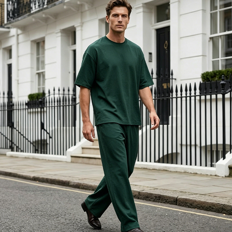 Herren 2-teiliges Set – T-Shirt & weite Hose 👕👖 stylisch, bequem & modern ✨