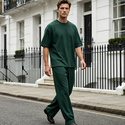Herren 2-teiliges Set – T-Shirt & weite Hose 👕👖 stylisch, bequem & modern ✨