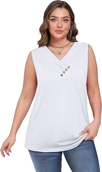 Einfarbiges V-Ausschnitt-Tanktop für Damen – atmungsaktiv & vielseitig