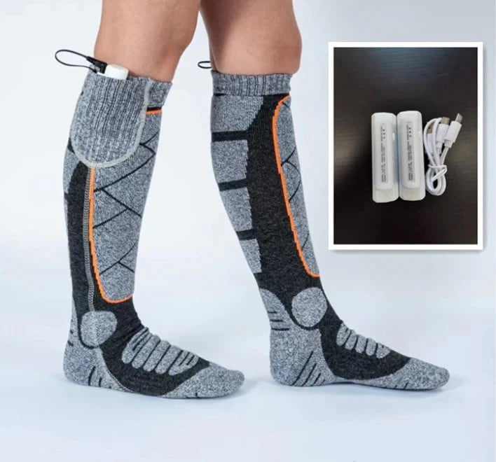 🎁Waschbare, wiederaufladbare Heizsocken für Damen und Herren