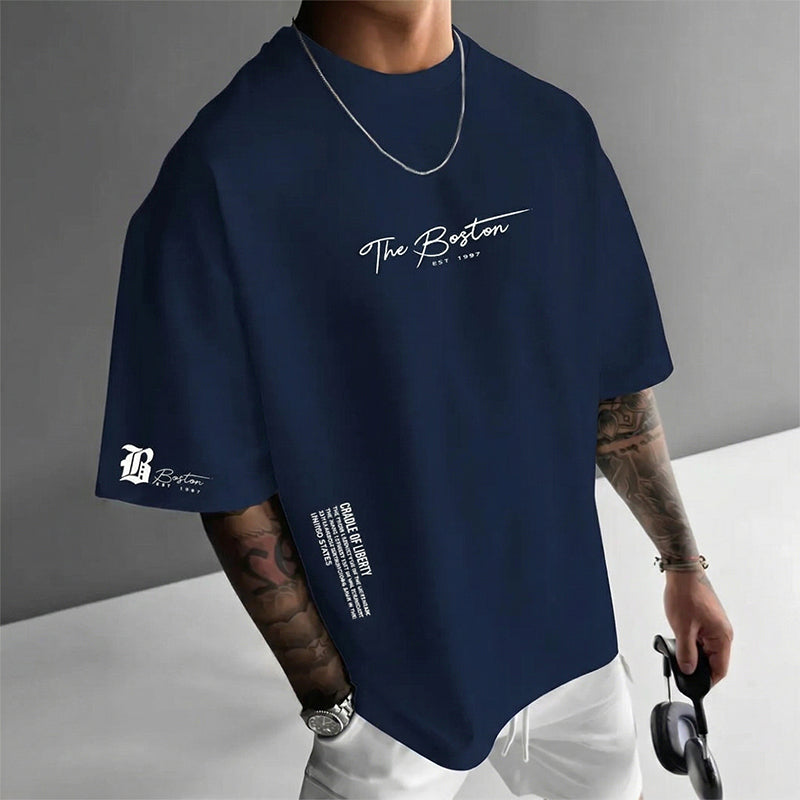 📢🔥Letzter Tag: 50% Rabatt!⏰👕Herren Urban Style Loose Fit Kurzarm-Shirt✨