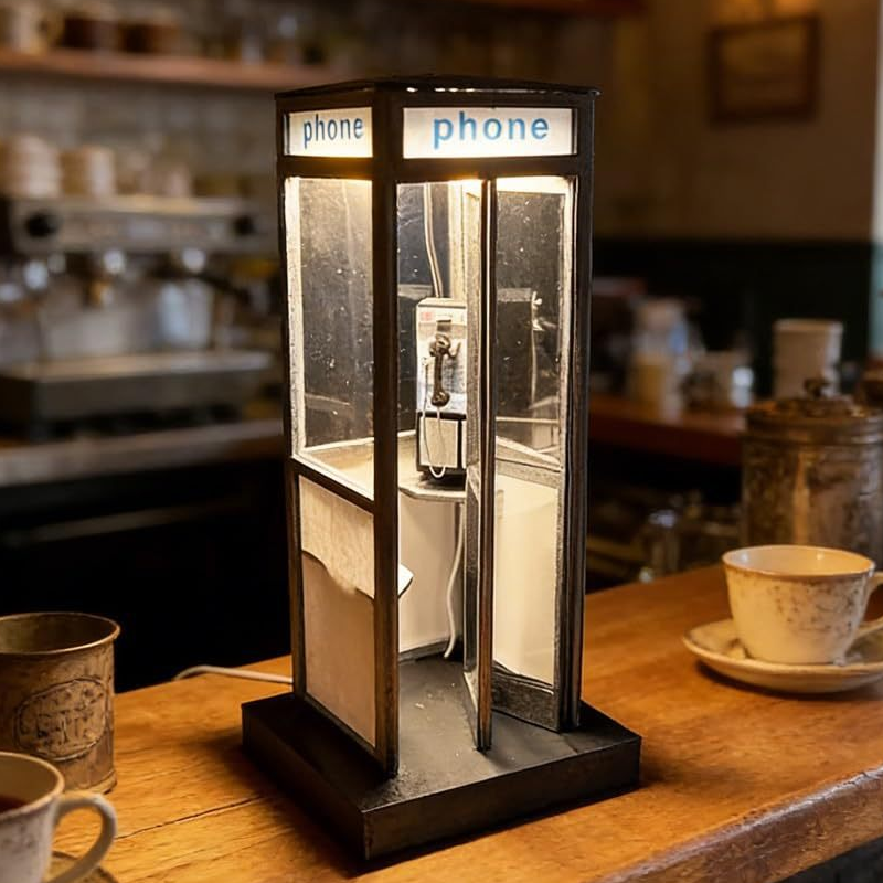 ✨Ambientelampe im Vintage-Stil einer Telefonzelle