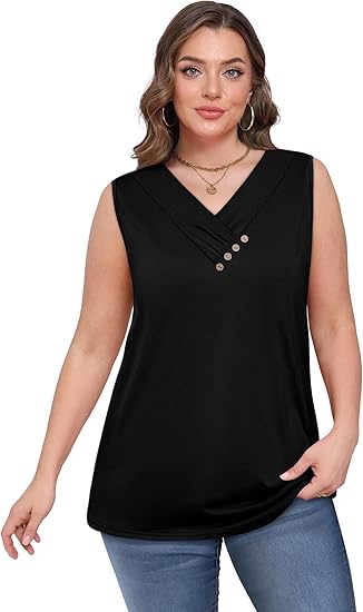 Einfarbiges V-Ausschnitt-Tanktop für Damen – atmungsaktiv & vielseitig