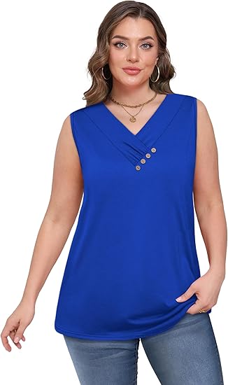 Einfarbiges V-Ausschnitt-Tanktop für Damen – atmungsaktiv & vielseitig