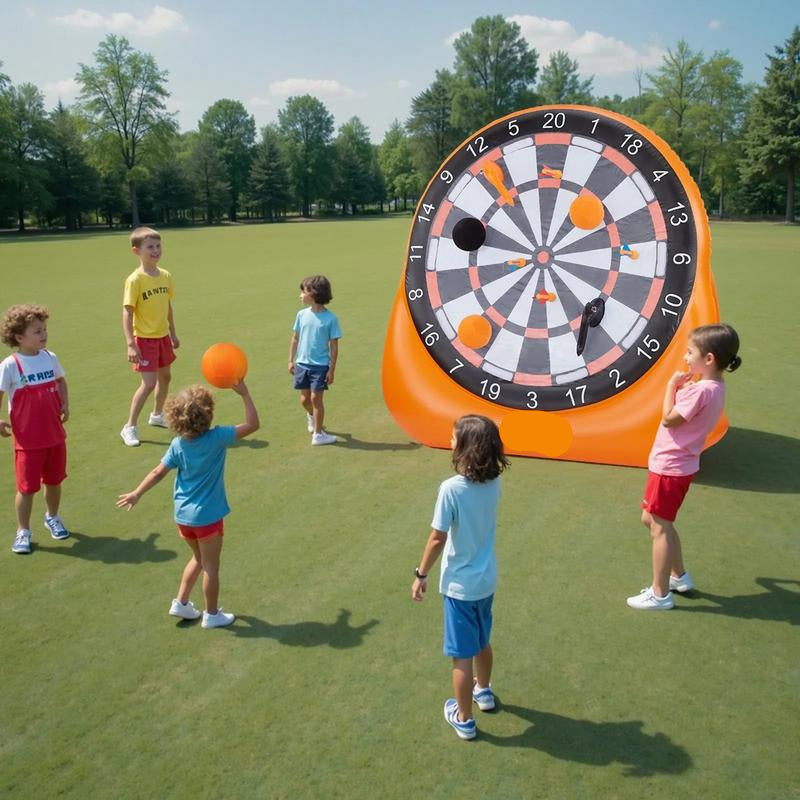 💥 HEUTE: 50% RABATT + GRATIS VERSAND!🎯Riesige Fußball-Dartscheibe (aufblasbar) – Familienspaß in 3 Min. ⚽