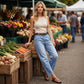 🌟 Weite Jeansshorts für Damen mit hoher Taille – Beinverlängernd & Vintage-Waschung – Lässige, verkürzte Hose – perfekt für den Sommer, den Strand oder einen freien Tag 👒