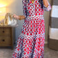 🎉Frühlings-Sonderangebot 49% Rabatt🌸💐Maxikleid für Damen mit geometrischem Print und V-Ausschnitt