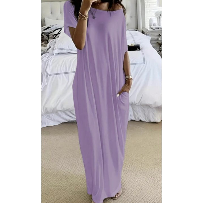 👗 55% RABATT! ✨ Luftiges Langärmliges Maxikleid mit Taschen – Perfekt Für Heiße Tage & Reisen, Leicht & Bequem 🌿