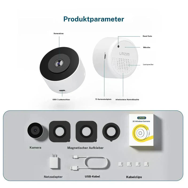 🥳2026 Top-Seller 🥳💞 50% Rabatt✨ 💝 Kristallklare 2K-Überwachungskamera 🎥 Farbnachtsicht 🌙 24/7-Aufzeichnung und intelligente Alarme 🚨 Einfache Installation! 🔒