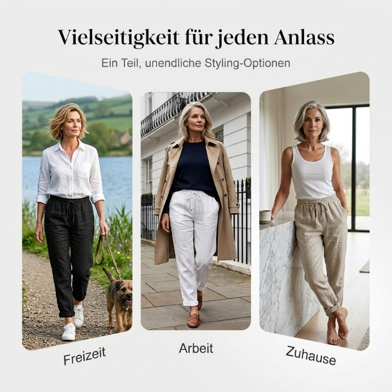 👖 56% RABATT! 🌿 Damenhose aus Baumwolle & Leinen mit Elastischem Bund – Bequem, Atmungsaktiv & Lässiger Look 🥰