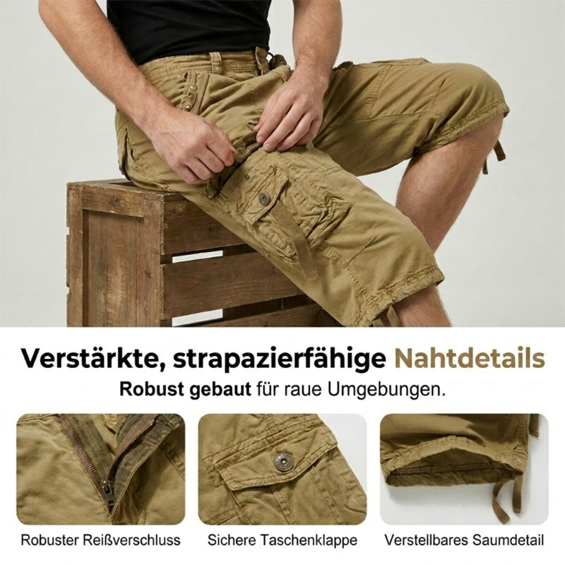 🩳 LIMITIERT: 50% RABATT & KOSTENLOSER VERSAND! 🌴 Cargo-Shorts für Herren – Perfekter Sitz 29-42, Mehrfachtaschen & Baumwollmix ✨