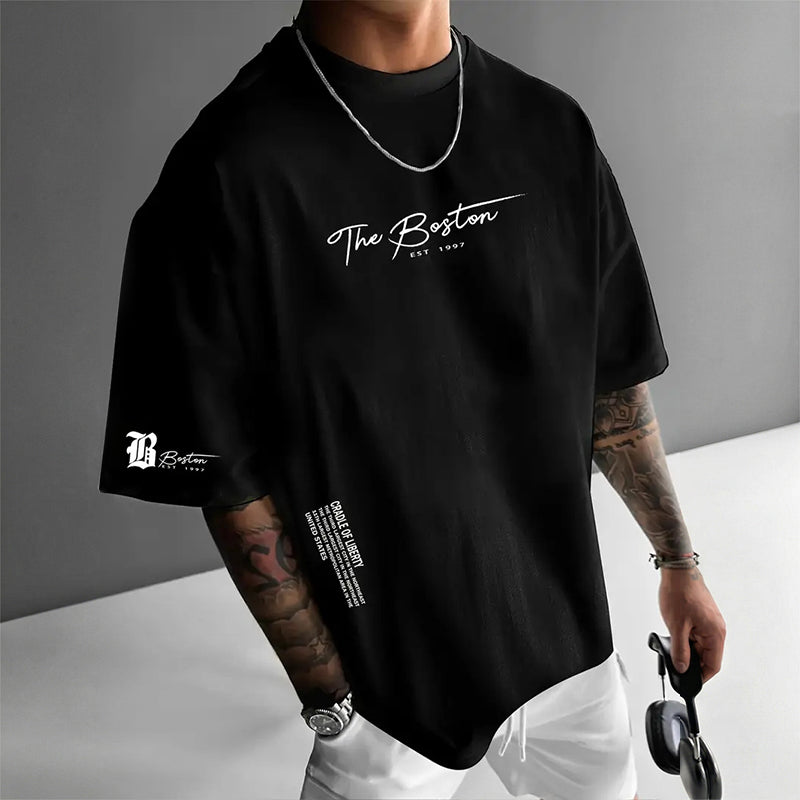 📢🔥Letzter Tag: 50% Rabatt!⏰👕Herren Urban Style Loose Fit Kurzarm-Shirt✨