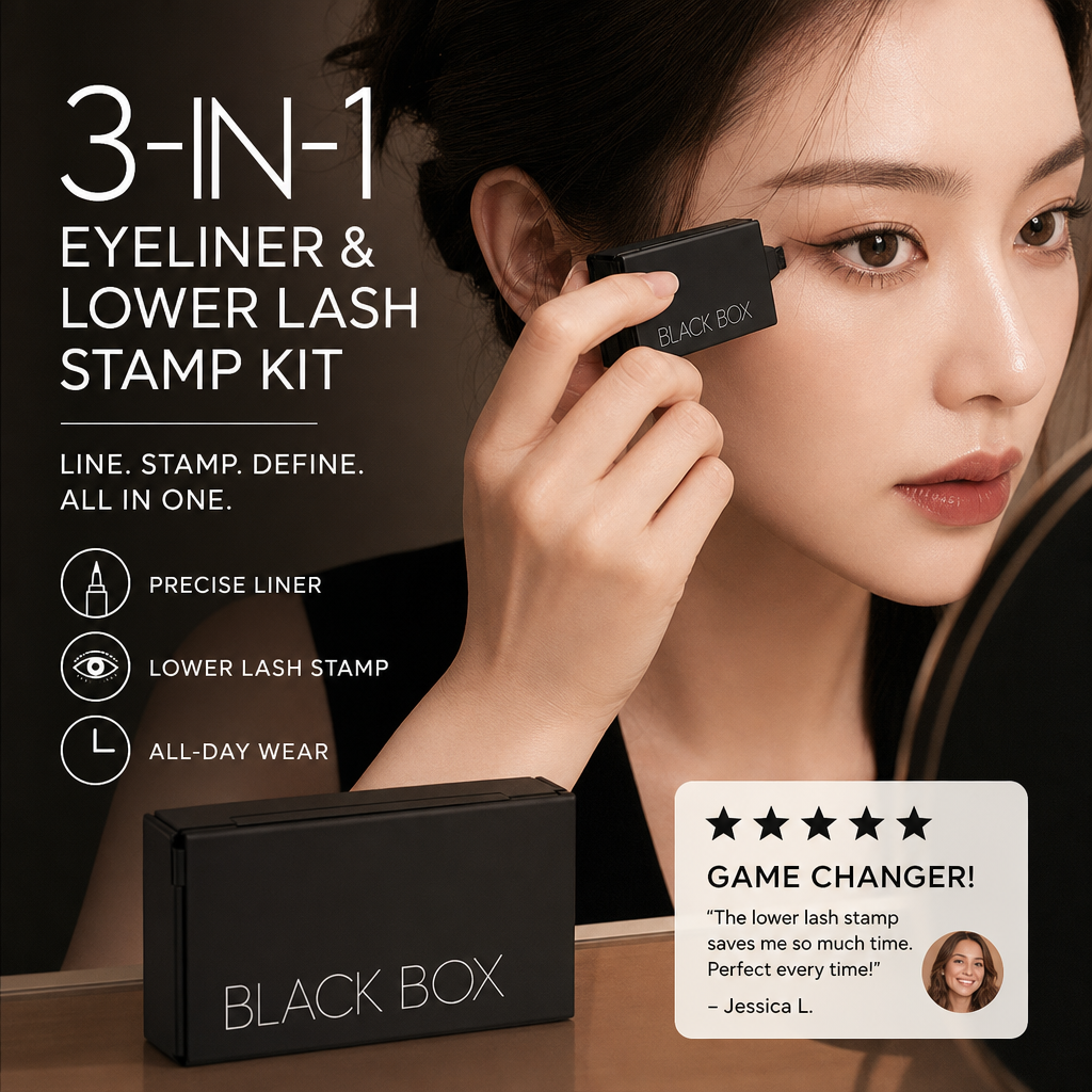 🎉 SALE 2026 – +128.000 MAL VERKAUFT! 👁️ 3-in-1 Eyeliner & Wimpernstempel-Set – Wasserfest, Wischfest & Langanhaltend – Perfektes Augen-Make-up in Sekunden ✨💄