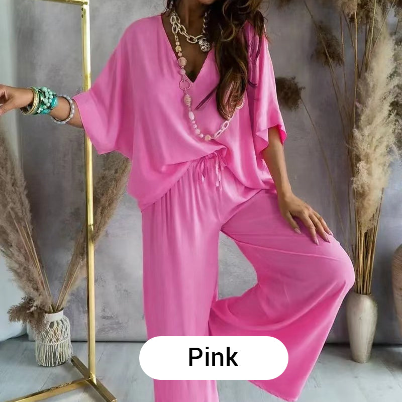 ✨Meisjesachtig effen kleur los casual pak | Slank en lang × Universele draagformule 👚👖