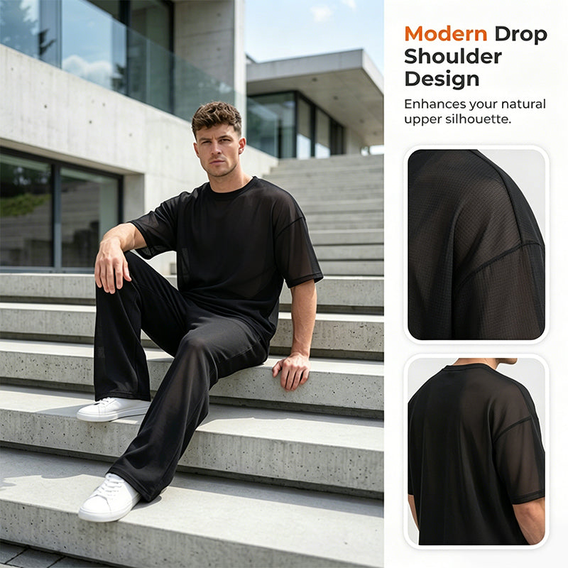 Herren 2-teiliges Set – T-Shirt & weite Hose 👕👖 stylisch, bequem & modern ✨
