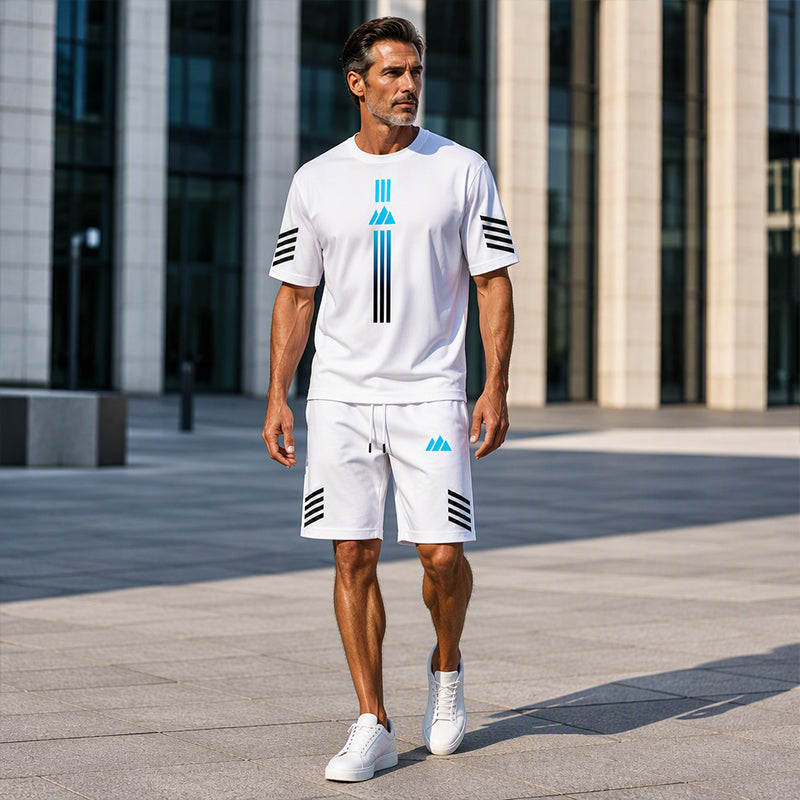 ☀️ Herren Sommer T-Shirt & Shorts Zweiteiler Set – Jetzt im Sommerausverkauf! 🔥